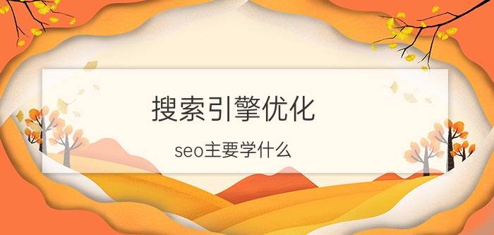 搜索引擎优化 seo主要学什么？